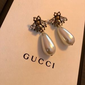 Gucci Authentic Faux Pearl Earrings
